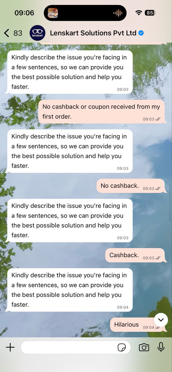 MaverickBatra's tweet photo. @Lenskart_com thank you for using stupid bot! 

We placed an order from one of your flagship store and we were to have buy 1 get 1 and we that time got 1 spectale and was told within 30 days of delivery we can have second but not able to get. Kindly look! https://t.co/QThr46EgkW
