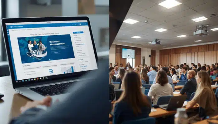 TycoonStoryCo's tweet image. 🎓 Choosing a Business Management degree?

 Degree Online vs. On-Campus—which fits your lifestyle better?

Compare flexibility, cost, skills, and career impact before you decide.

tycoonstory.com/business-manag…

#businessmanagement #degreeonlinevsoncampus @Skillsoft @coursera