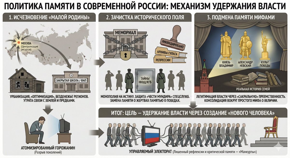 Эпоха великого беспамятства или отчего пологоловое дурачьё насмехаются над словом "селюк, деревенщина": 

Рассея стремительно превращается в страну-призрак на огромных территориях. Пока в официальных сводках гремят фанфары о «величии» и «тысячелетней истории», реальная, осязаемая