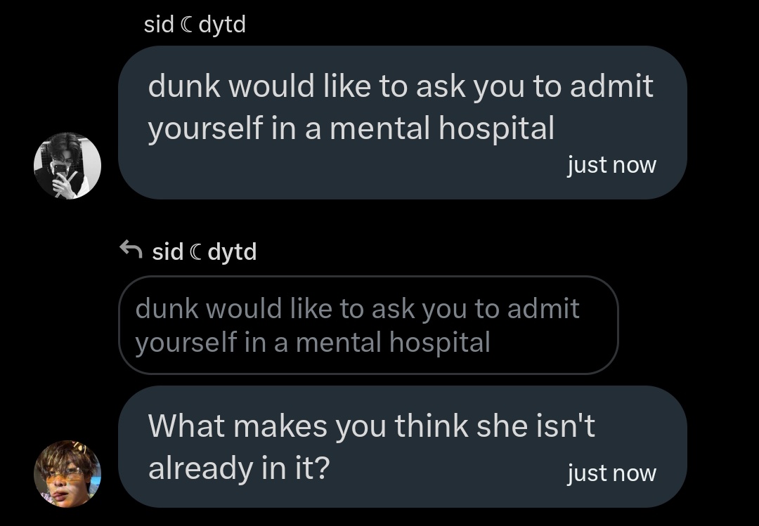 obsdami's tweet photo. god forbid a girl wanna see dunk playing a serial killer role for once #noonegetsme https://t.co/aLJBcb09h7