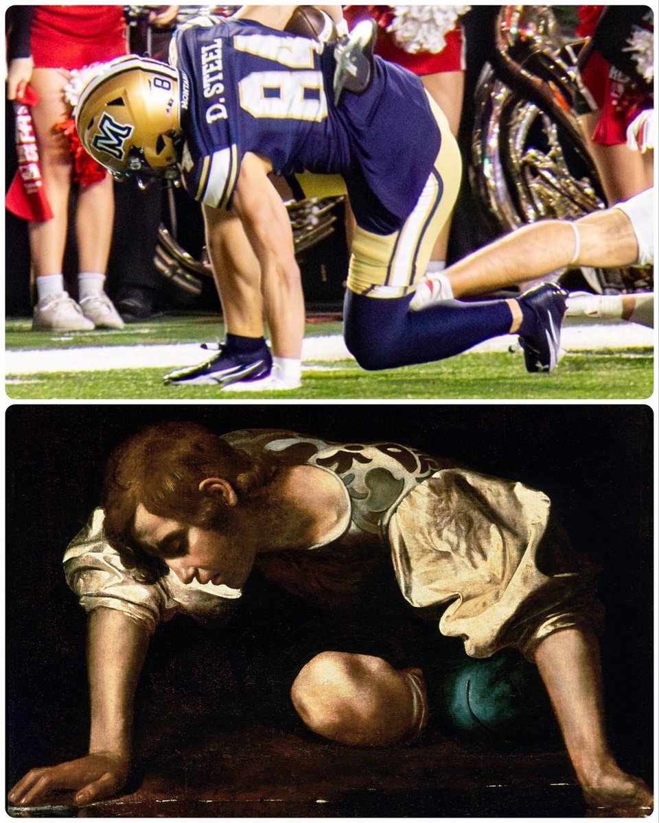 ArtButSports's tweet image. Narcissus, by Caravaggio, 1597-99, 📸 by @Cameron_Cont