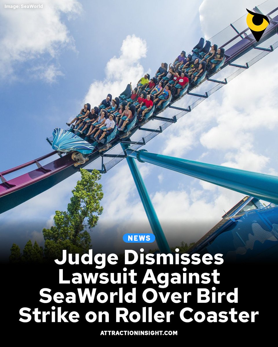 AttractInsight's tweet image. Last year, a woman sued SeaWorld Orlando after being struck by a bird while riding a roller coaster, alleging the park failed to keep its premises in a "reasonably safe condition." A judge has now dismissed the lawsuit against SeaWorld.

FULL DETAILS: attractioninsight.com/news/judge-dis…