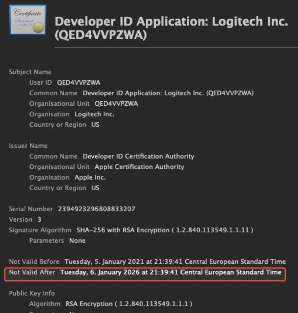 EdSweitzer's tweet photo. Hey, @LogitechG... Logi Options+ has essentially bricked my MX Master 3S and Keyboard. Hard to be productive without shortcuts.
Why would you schedule your cert to expire after 5 years without renewing? Wow. https://t.co/UbG3xZ8bNA