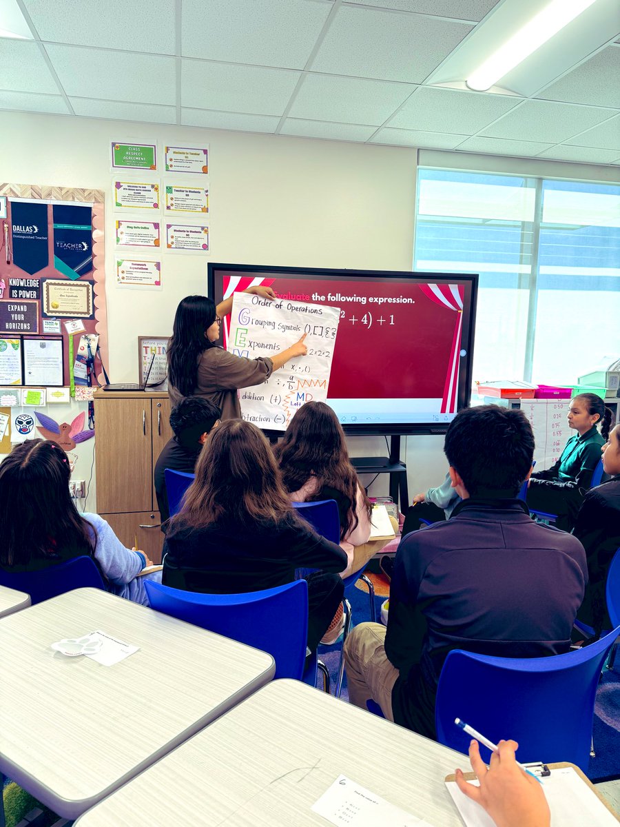 ASepulvedaSTAG's tweet photo. 🎪Our classroom @JQAEaglesDISD turned into a carnival 🎡 and suddenly expressions & algebraic equations were the main attraction! My 6th grade Math Eagle Super Stars learning in a fun, engaging way 🎟️✨ Admission: 1 ticket! #EngagedLearning @Region1DISD https://t.co/CBLqcw48pc