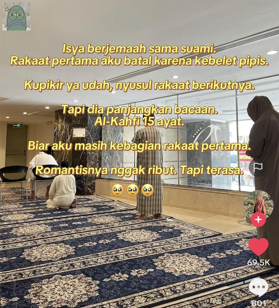 tanyarlfes's tweet image. 💚 konten sholat sama suami aja masih kena hujat netizen, ya Allah heran bangettt 😭😭😭