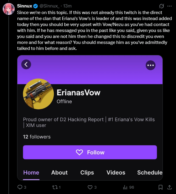 D2 Hacking Report tweet media