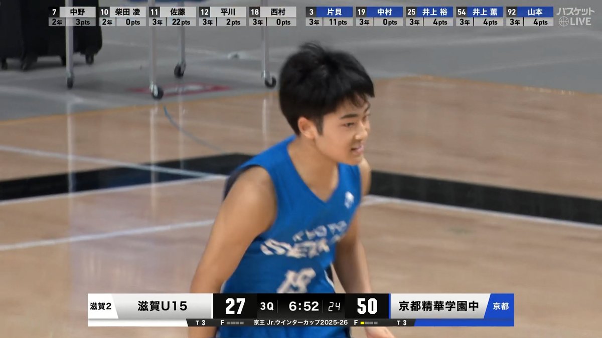 独特のリズムのドリブルからバウンズパス✨ #京都精華学園中 #中村類