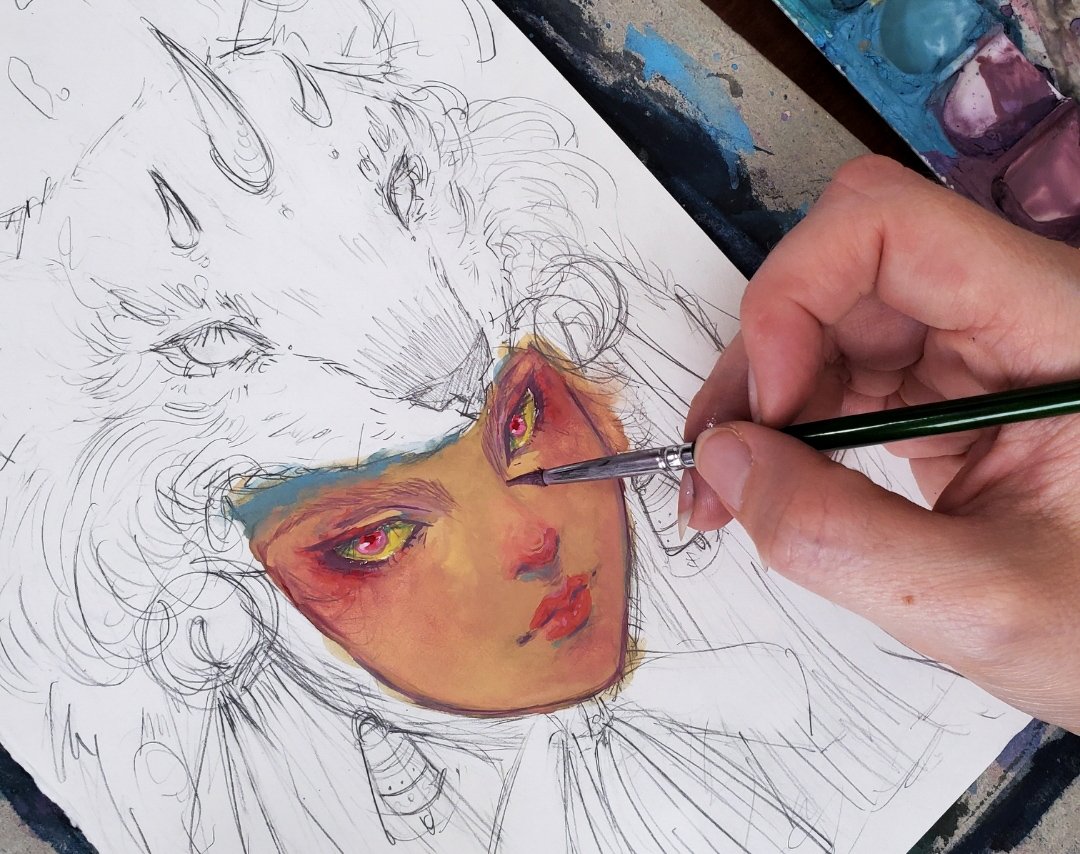 absolute_ama's tweet image. Real time painting process is now up!❤️✨️