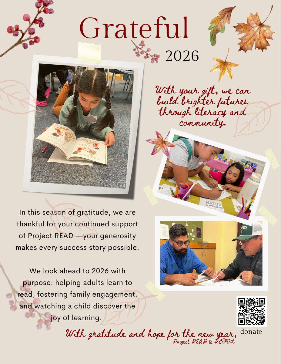 RwcRead's tweet photo. New Year. New Start. There is still time to give and help Project READ accomplish all our goals for the new year.  https://t.co/EJTl2DQApx https://t.co/Vxpi9eVzqc