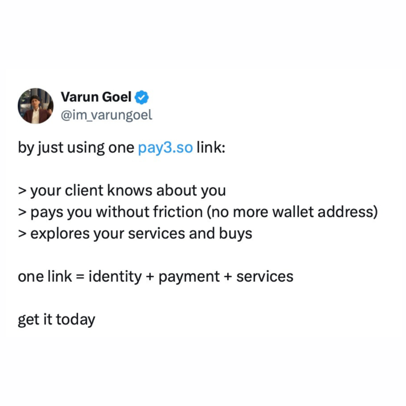 pay3so's tweet photo. Absolutely @im_varungoel. This is a must in 2026.