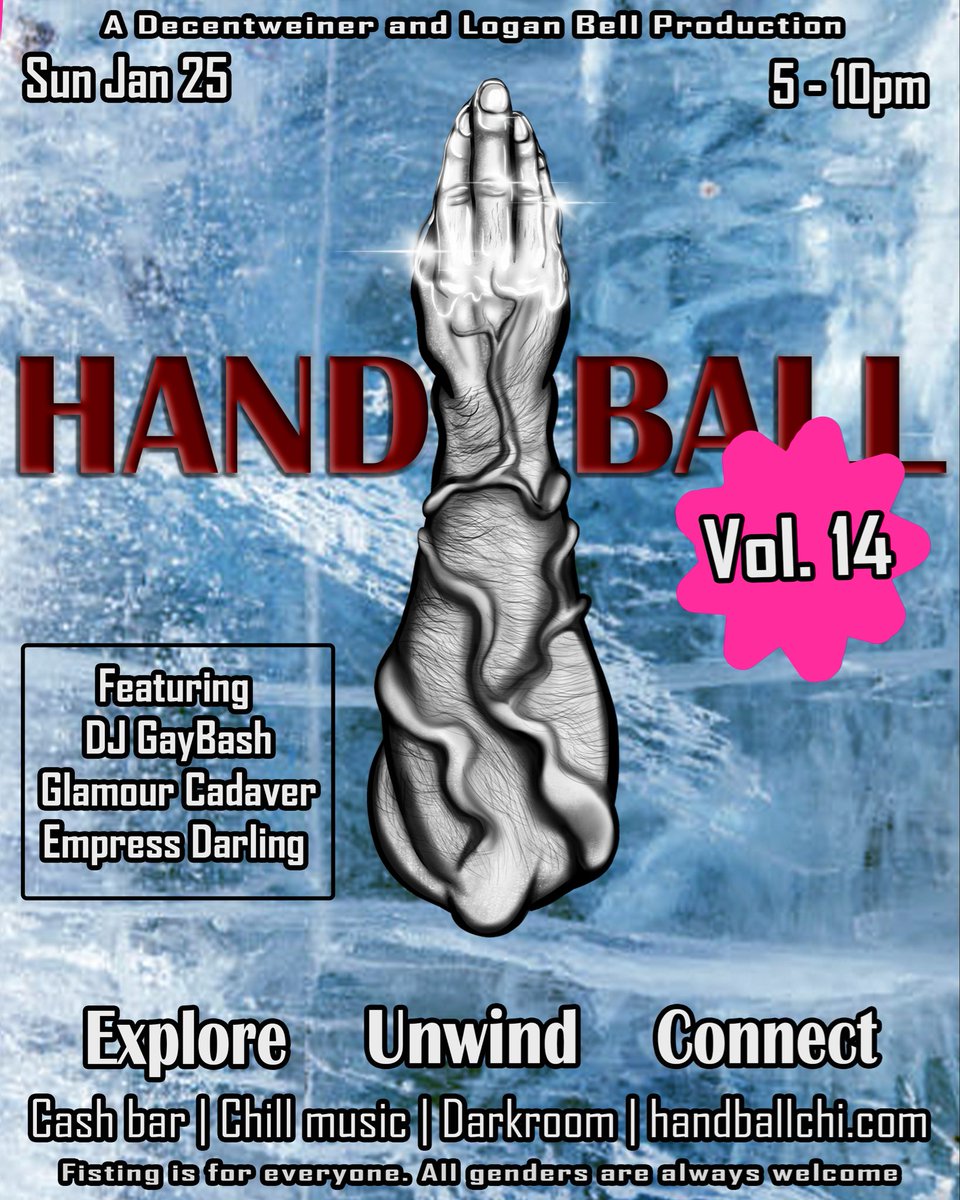 handballchicago's tweet photo. Hand Ball returns January 25th for Season 2!

DJ GayBash opens the night, followed by Glamour Cadaver and Empress Darling

Tickets now available at https://t.co/bv05seRZD7!

Reduced Cost Tickets available for those experiencing financial hardship, no questions asked. DM for info! https://t.co/SgSVWqYP14