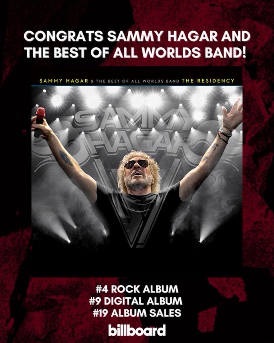 Ou812Cozy's tweet photo. #サミー・ヘイガー &amp; The Best Of All Worlds Band の今作は米国ビルボード/アルバム・チャート19位に初登場し、これでソロはもちろん #モントローズ #HSAS #ヴァン・ヘイレン #チキンフット #ザ・サークル 含め在籍した全バンドでまたもランクインを果たすという偉業を更新👀‼️

サミー恐るべしだ🤘🤘 https://t.co/eYL46vWBUg
