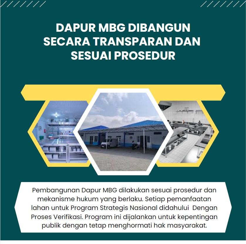 Dapur MBG adalah contoh nyata transparansi dan kepatuhan pada prosedur. Langkah ini menunjukkan komitmen pemerintah dalam menciptakan kebijakan yang mendukung pertumbuhan ekonomi yang berkelanjutan.