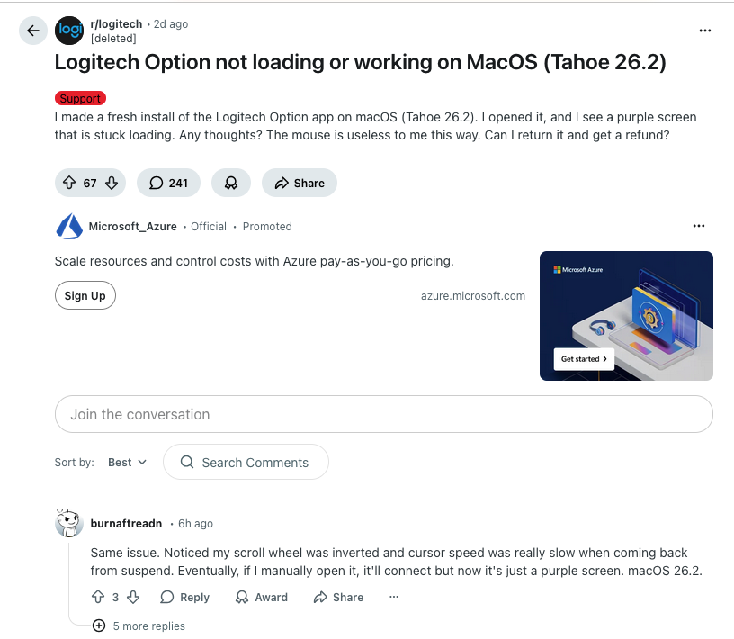 TheTechMaharaj's tweet photo. I don't know who messed up, but whoever it is, you're going to be affecting productvity of a lot of people today!

MX Masters becomes slaves kind of a day - no shortcuts working &amp; I'm already having a hard time.

Reddit suggested to downgrade &amp; try.

https://t.co/N7TX0yywfD https://t.co/y9bHZsh6er