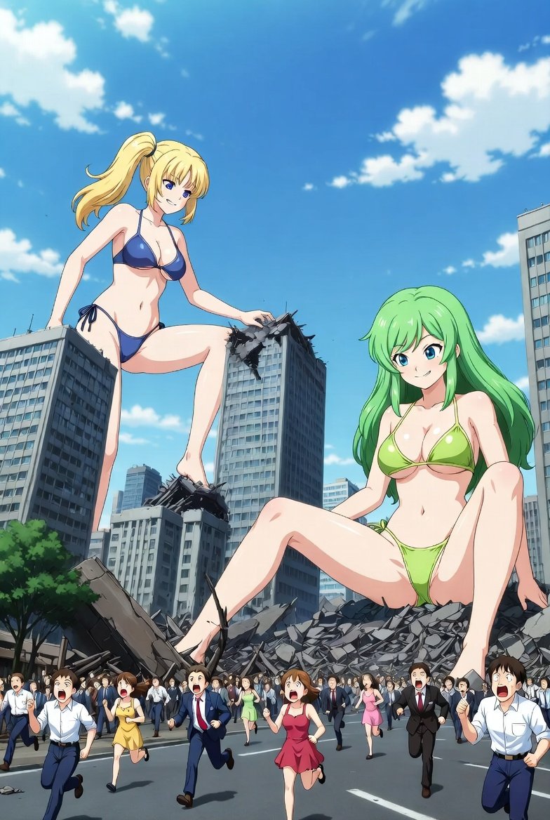 SAZARUSAN's tweet photo. #巨大娘　#giantess https://t.co/IfUawQ1Z13