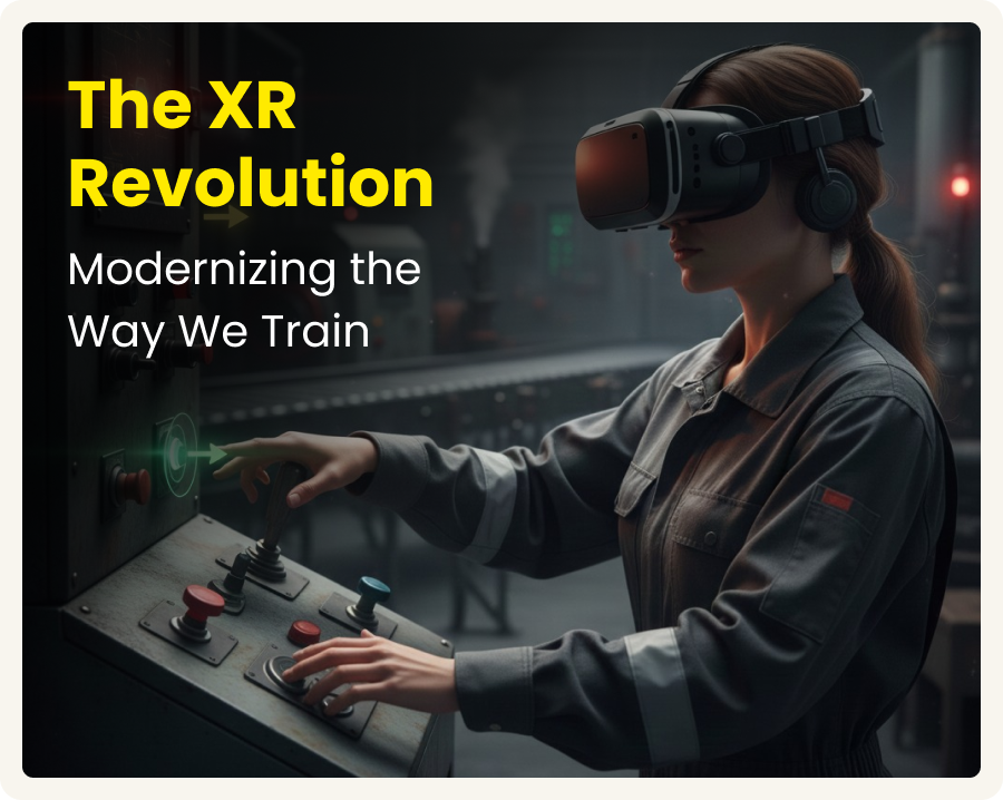 Rwizentech's tweet photo. Training isn’t broken — it’s outdated.
XR brings it into the modern workplace.

#XR #FutureOfTraining #WorkforceDevelopment #ImmersiveLearning #VR #AR #LearningAndDevelopment #DigitalTransformation #SkillBuilding #EnterpriseTraining #EdTech #FutureOfWork https://t.co/t60S2a6daw
