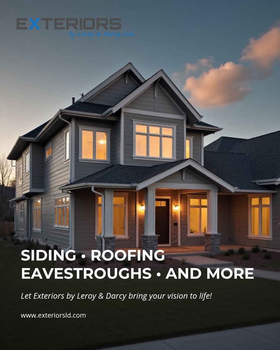 Exteriorsld's tweet image. From repairs to full exterior upgrades, Exteriors by Leroy &amp;amp; Darcy is a name homeowners trust! 🏡

Request a Quote! ⬇️
exteriorsld.com
📞 (403) 327-9113 
📧 info@exteriorsld.com 

#ExteriorsByLeroyAndDarcy #Exteriors #Exterior #Commercial #Residential