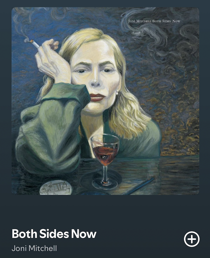 david_perell's tweet photo. At a dinner party tonight, every guest was asked to bring two works from an artist they like: one from the beginning of their career, one from the end of it. Then we all read / watched / listened to each piece of art and discussed it together. 

My selection was 'Both Sides Now' by Joni Mitchell, which she first recorded early in her career and again when she was much older. Another brought Seamus Heaney's poetry. Another brought two photos of Michelangelo's statues.

Highly recommended if you're hosting a dinner party and looking for a way to bring the group together.