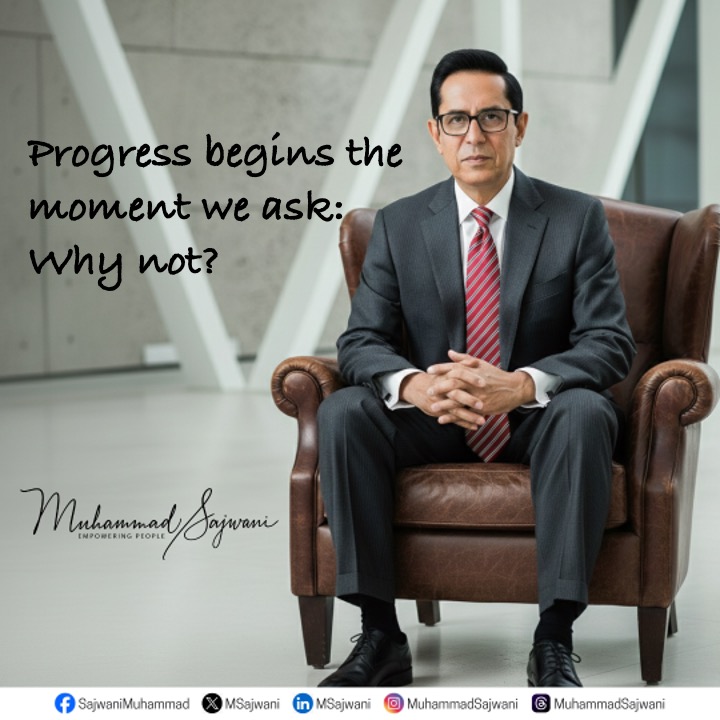 msajwani's tweet photo. Asking why not is the first act of progress because it challenges the invisible barriers we rarely question. It transforms limitations into conversations and rules into choices.
#WhyNotMindset #LeadershipShift #BoldDecisions https://t.co/rTrvRJSxkT