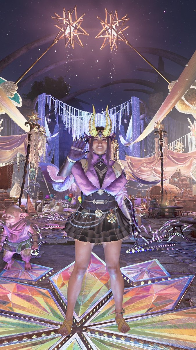 Chimotofu240's tweet photo. In celebration of the 2.0 debut, had to attempt making a version of Purple in Monster Hunter Wilds. #bellflowarts https://t.co/ifsxxRqu4a