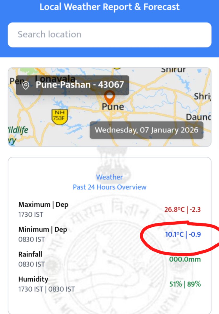 tan_5989's tweet photo. #MumbaiWinter #PuneWinter

Slight Fall in Temperatures across Mumbai @ 19c today, though still above normal📉

After a brief relief, Single Digit Temps are knocking on doors of Pune yet again with a Biting Cold Morning@10.1c🥶

Stay Warm as Further Fall is Anticipated by Models🧑‍🎄 https://t.co/BIB2D1lzX8