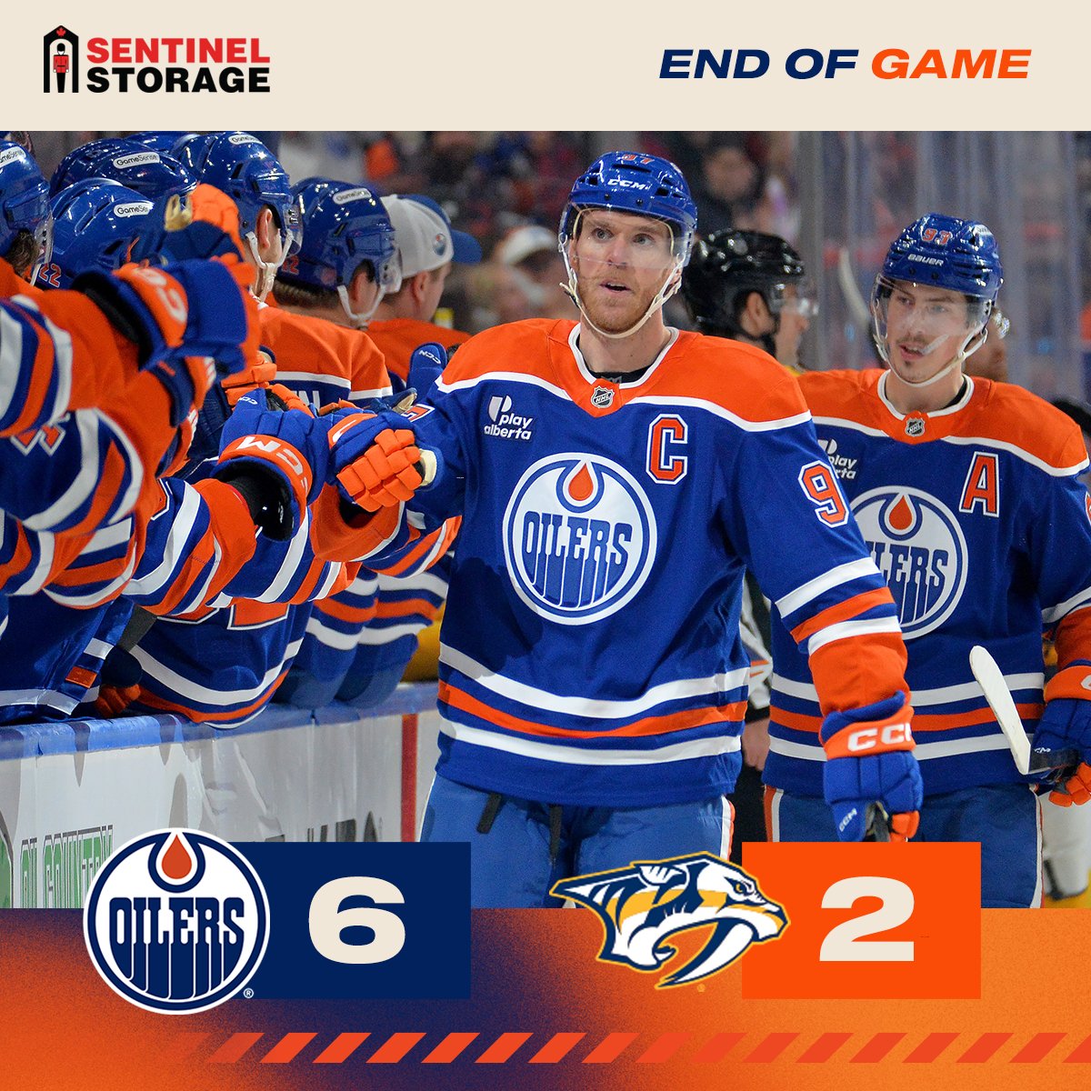 EdmontonOilers's tweet image. SIXCESS 👊

@sentinelstorage | #LetsGoOilers