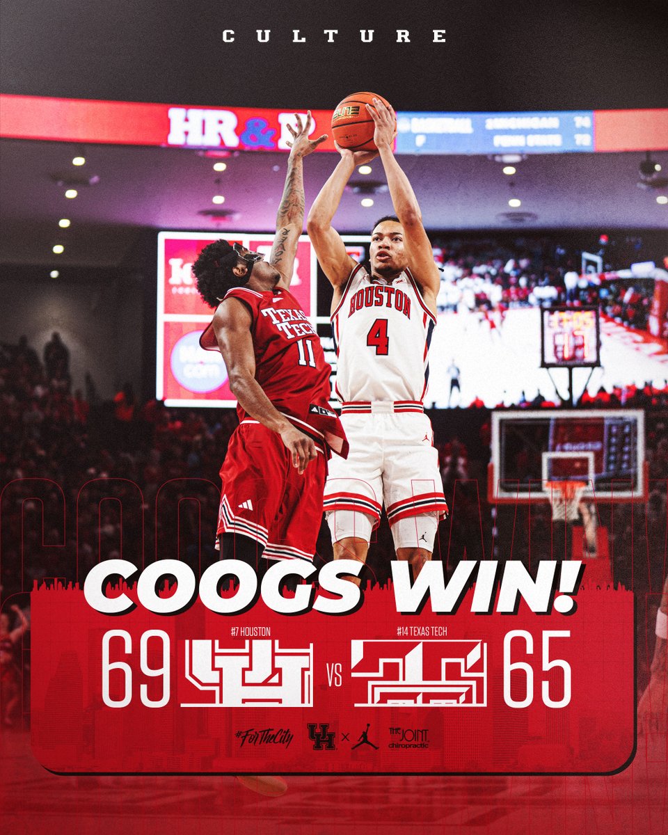 UHCougarMBK's tweet image. COOGS WIN
presented by @thejointchiro 

#ForTheCity x #GoCoogs
