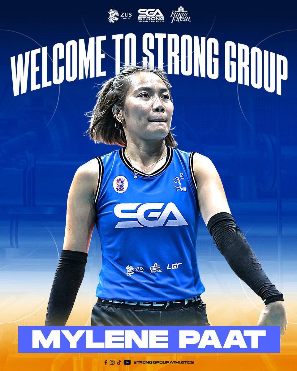 stronggroupathl's tweet photo. STRONG SIGNING! ๐ช
Strong Group welcomes former PVL MVP Mylene Paat to the stableโready to bring firepower, grit, and championship pedigree โญ
Welcome to SGA, Mama P! ๐
#StrongerTogether #FarmFreshFierce ๐ฆ #GetZUSsed ๐ฉ๏ธ #PVL2026 https://t.co/gDyMInlxZZ