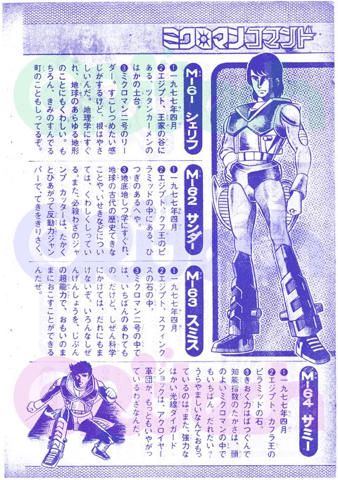 1977年発行のテレビマガジン別冊「ミクロマンブック」は、商品付属の