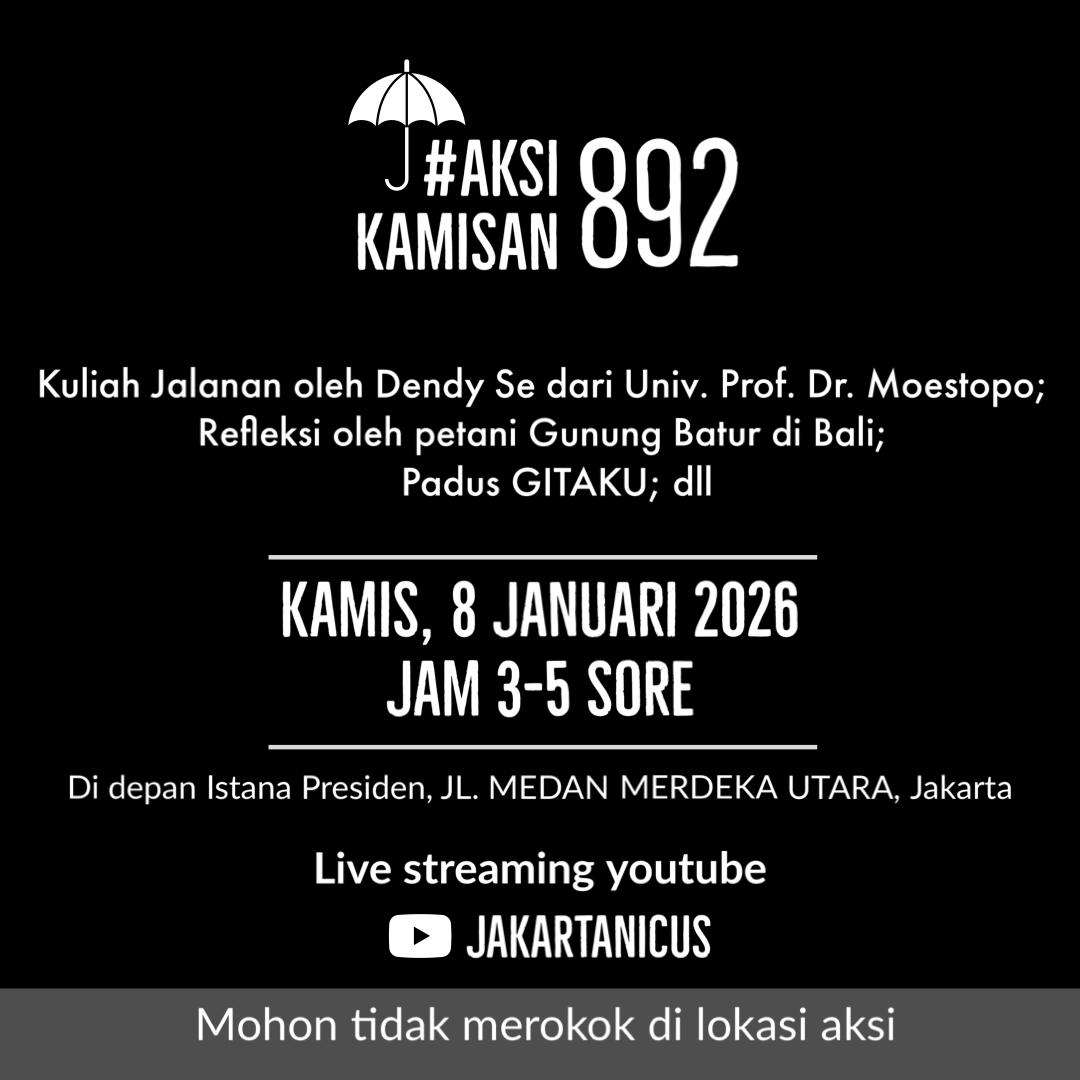 sumarsih11's tweet photo. Mngundang kwn2 hadir @AksiKamisan
Maraknya:
- bencana ptanda Indonesia gelap mnghantui
- gugatanKUHP keMK ptanda ktdkpastian hukum mgelayut. 12planggarn beratHAM tak kunjung dtindklnjuti negara
- teror &amp; pnangkapn aktivis u/mciptakan ktakutan.
@dipanggilwawan https://t.co/uSsLnIP0wW