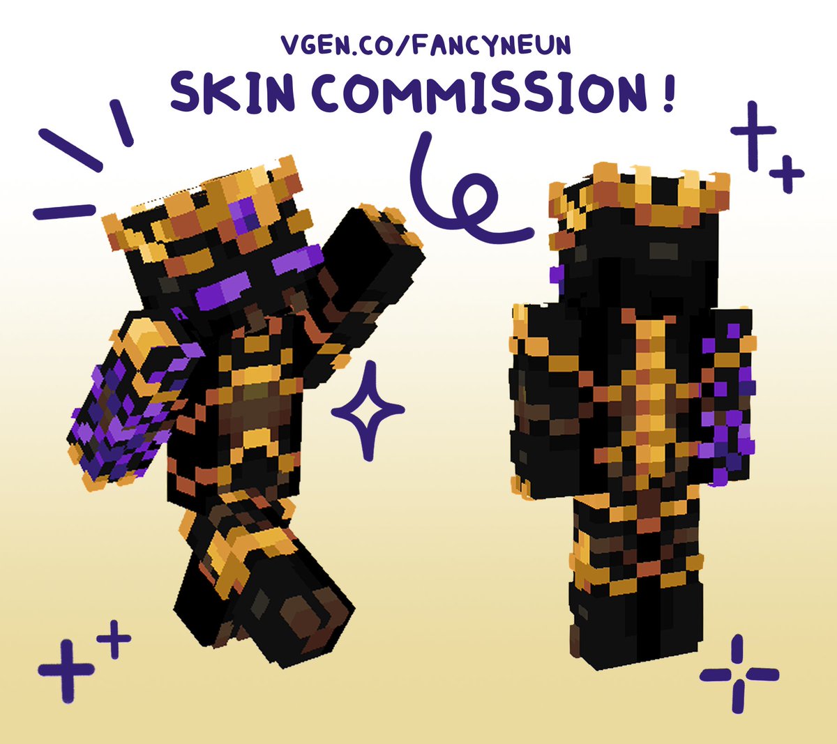 [CUSTOM MINECRAFT SKINS] 
─ commission done for birdisloosingmotivation !

go to my VGen to get yours ! 
🔗 link below 

#VGen #VGenComm