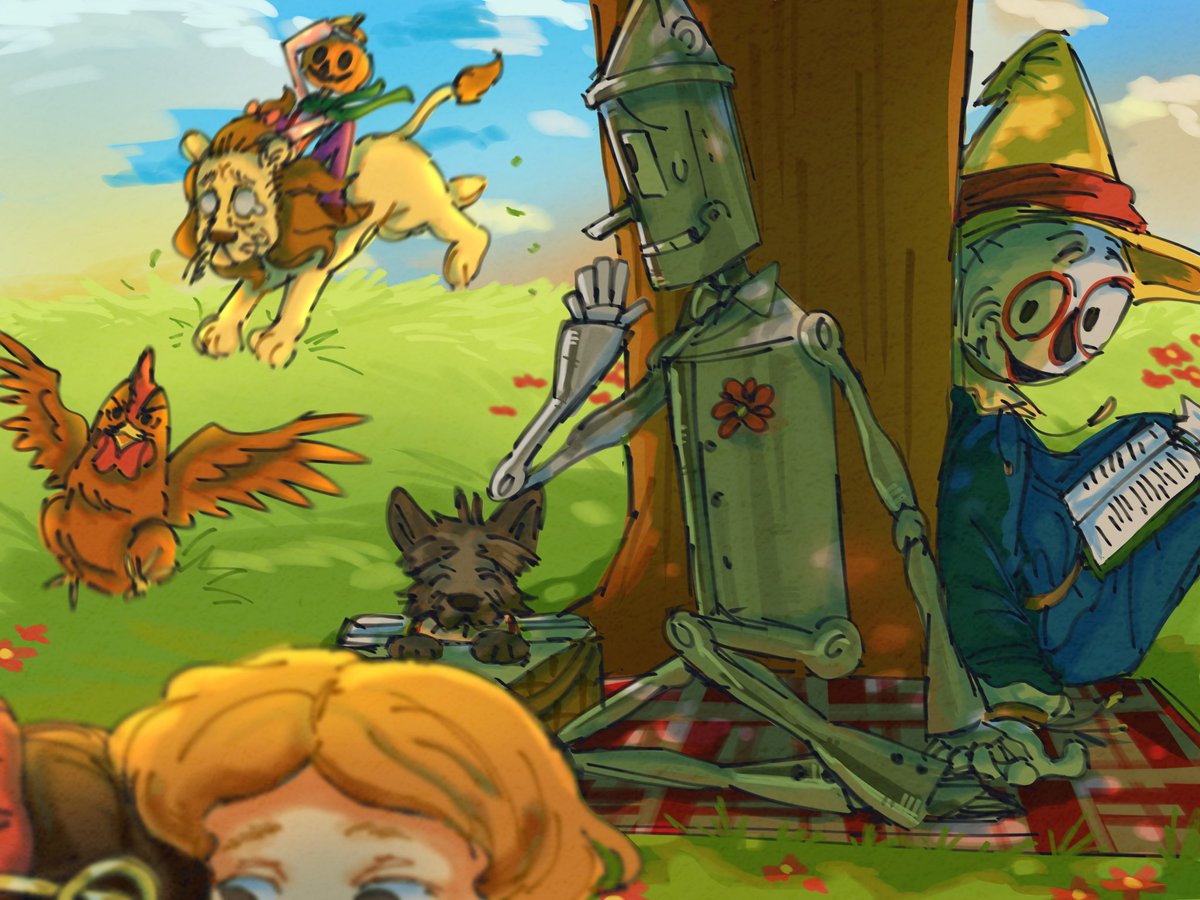 victrfeli's tweet image. Lalalala frolicking in the fields lalala #tincrow #thewonderfulwizardofoz #thewizardofoz