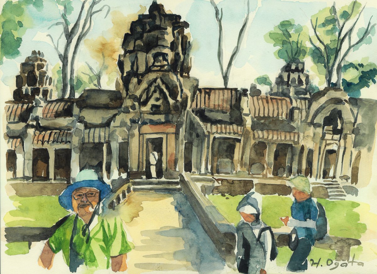ogata_hidenori's tweet photo. タ・プローム(アンコール遺跡群)
Ta Prohm (Angkor Archaeological Park)
#水彩画 #タ・プローム #アンコール #カンボジア
#watercolor #TaProhm #Angkor #Cambodia https://t.co/6f751GT8TF