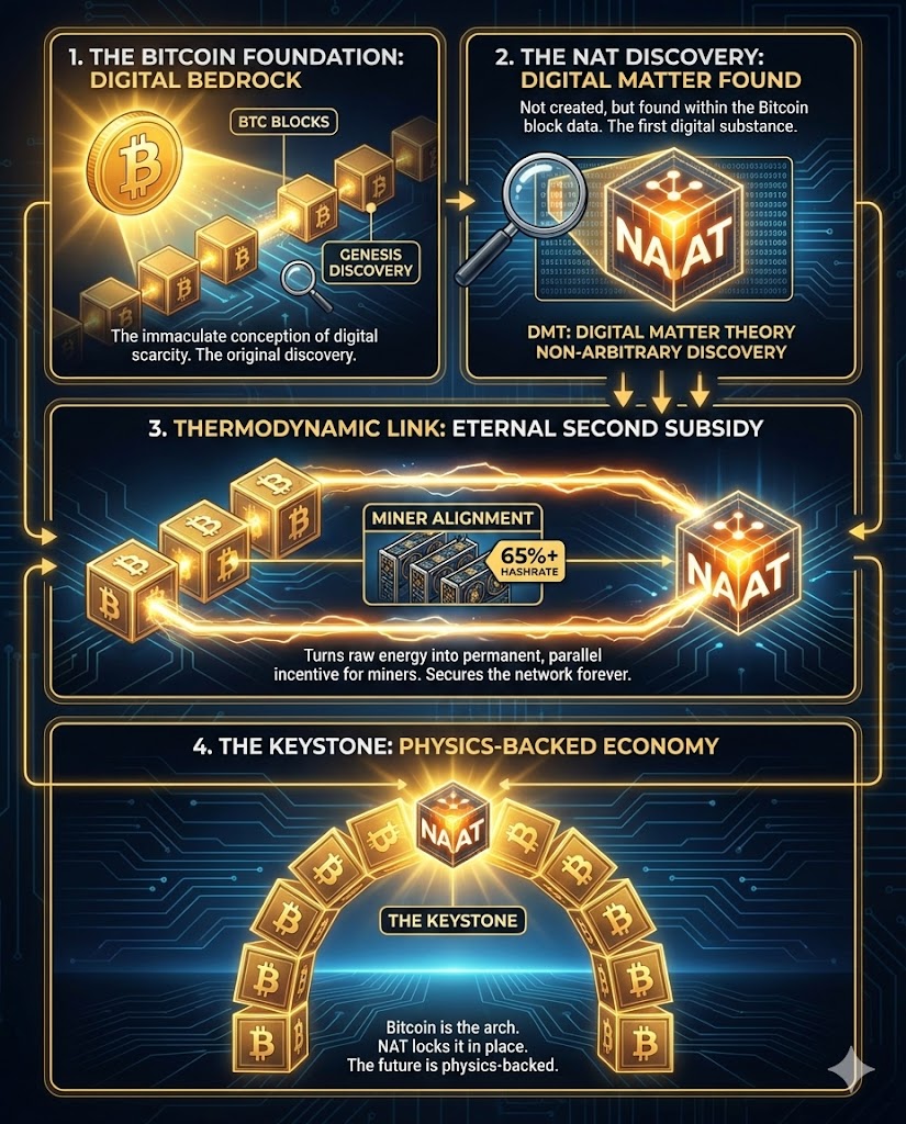 🧵 The Thermodynamic Manifesto: Why $NAT is the Bitcoin Keystone ? 1/  Bitcoin is the bedrock of digital scarcity. But as block subsidies trend  toward zero, a critical question arises: How do