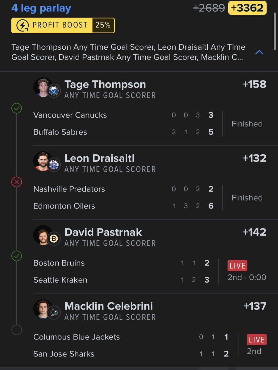 ⁦<a href="/FanDuel/">FanDuel</a>⁩ make sure you put this back in my open bets. Leon did score a goal. Thanks