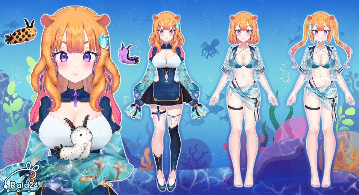 🏖️☀️Summer vibes to warm up this winter! 🥶
Thank very much <a href="/CynicalTakoyaki/">Cynical_takoyaki🐙</a> 🐙for grating me the honor of make her summer outfit! ✨
.
.
.
.
#VtuberEN #vtuberartist #streamer #vtubermodel #entubers #live2d