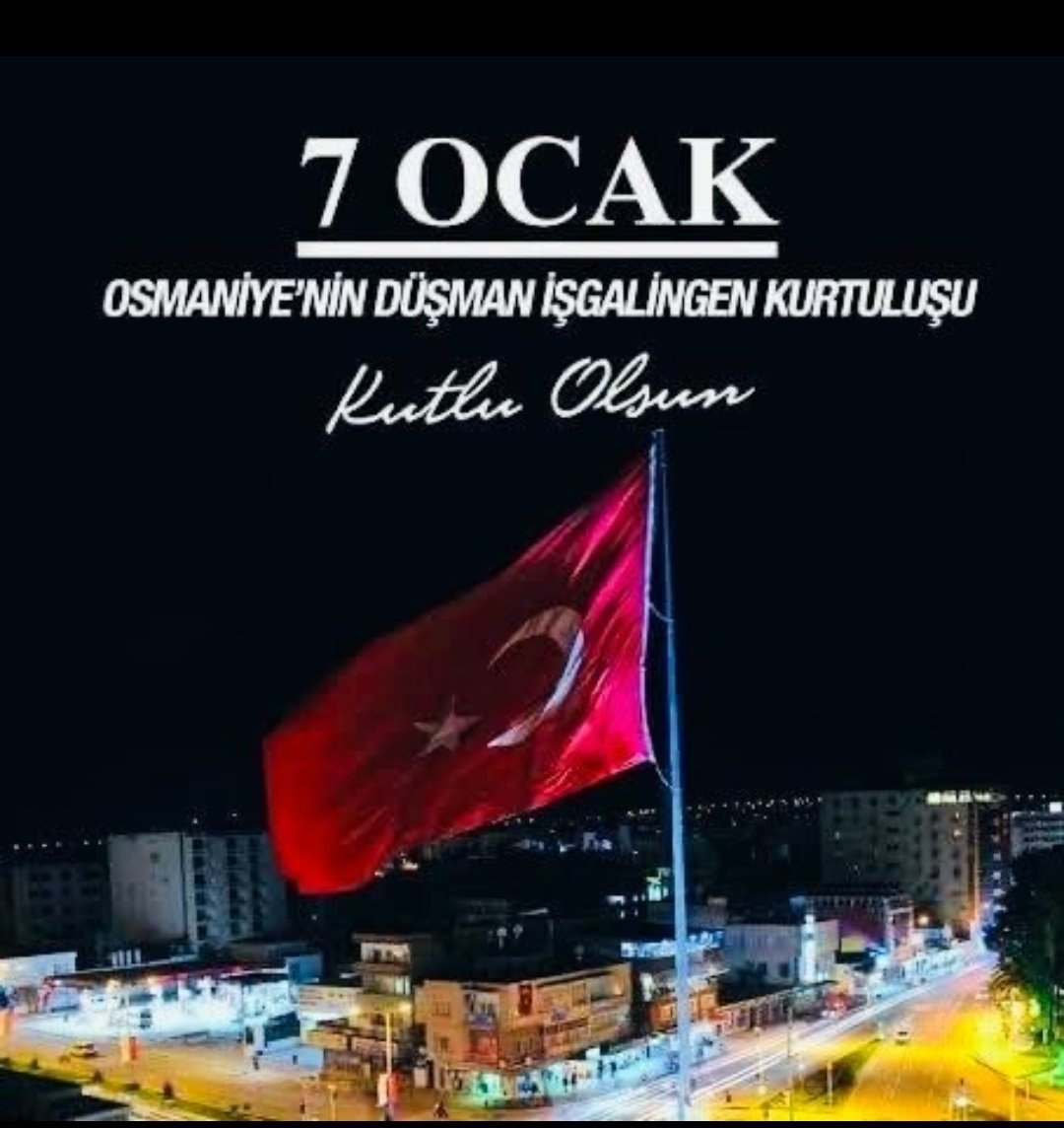 Saim Beye, Rahime Hatuna, Palalı Süleymana, Hasan Çavuşa, Cerit Süleymana, Karagüvenlerin Halile, Ali Gök Mustafaoğluna ve Osmaniyemizin işgalden kurtulmasında hizmet eden tüm kahramanlara selam olsun. Ruhları şad, mekanları Cennet olsun. #7OcakOsmaniyeninKurtuluşu