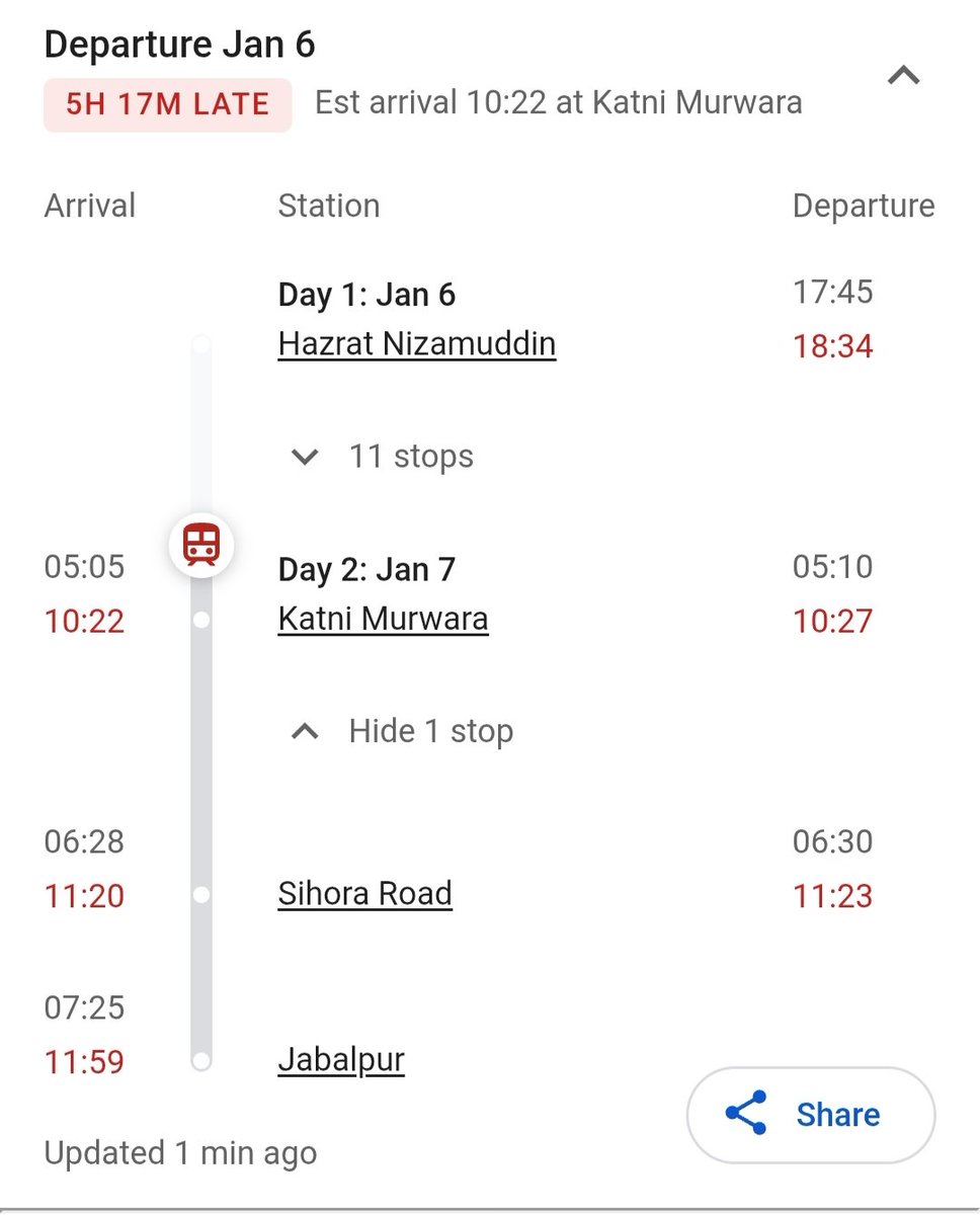 DredBrand's tweet photo. TRAIN IS RUNNING TOO LATE (5.30HRS LATE). TRAIN NO. 22182 @RailMinIndia @RailwaySeva pls help here. Guys please Do something, there must be some idea about this, no one has so much free time that the day passes in the train. https://t.co/tnAthDUDiv