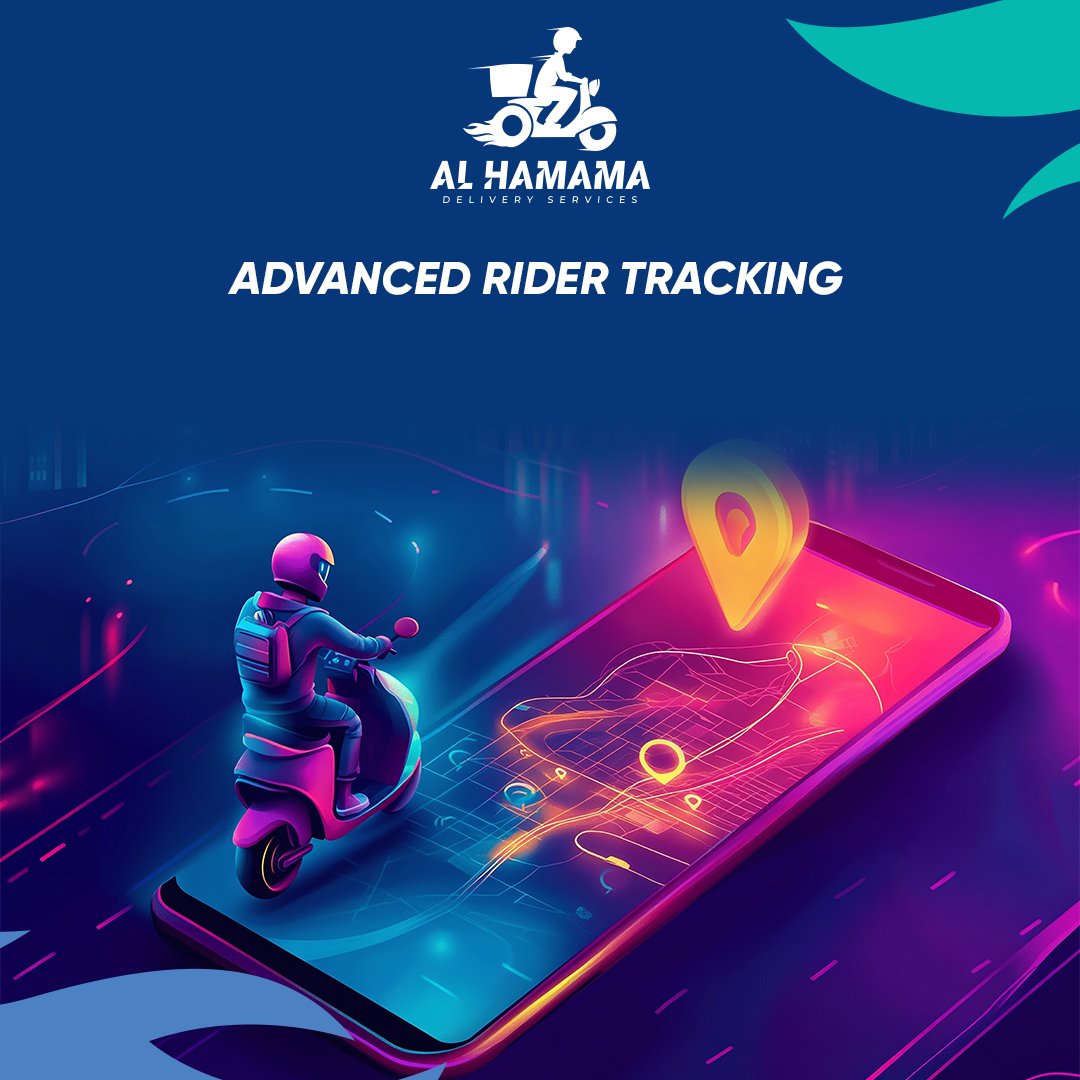 Track every rider in real-time with our smart monitoring technology, built for business efficiency.
 📞 +971 50 655 4987 | 📧 info@al-hamamadelivery.com | 🌐 al-hamamadelivery.com