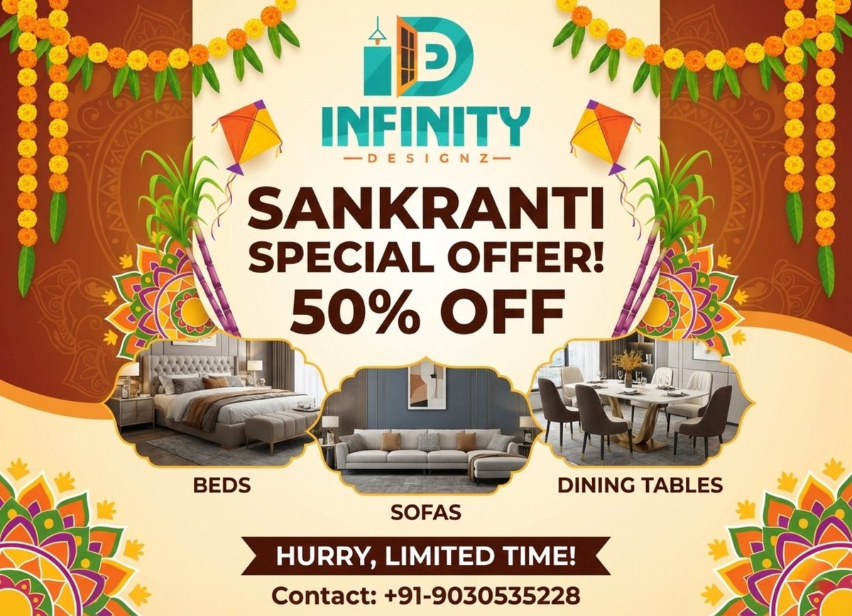 InfinityDe17353's tweet image. Sankranti special offer 50% off #infinitydesignz