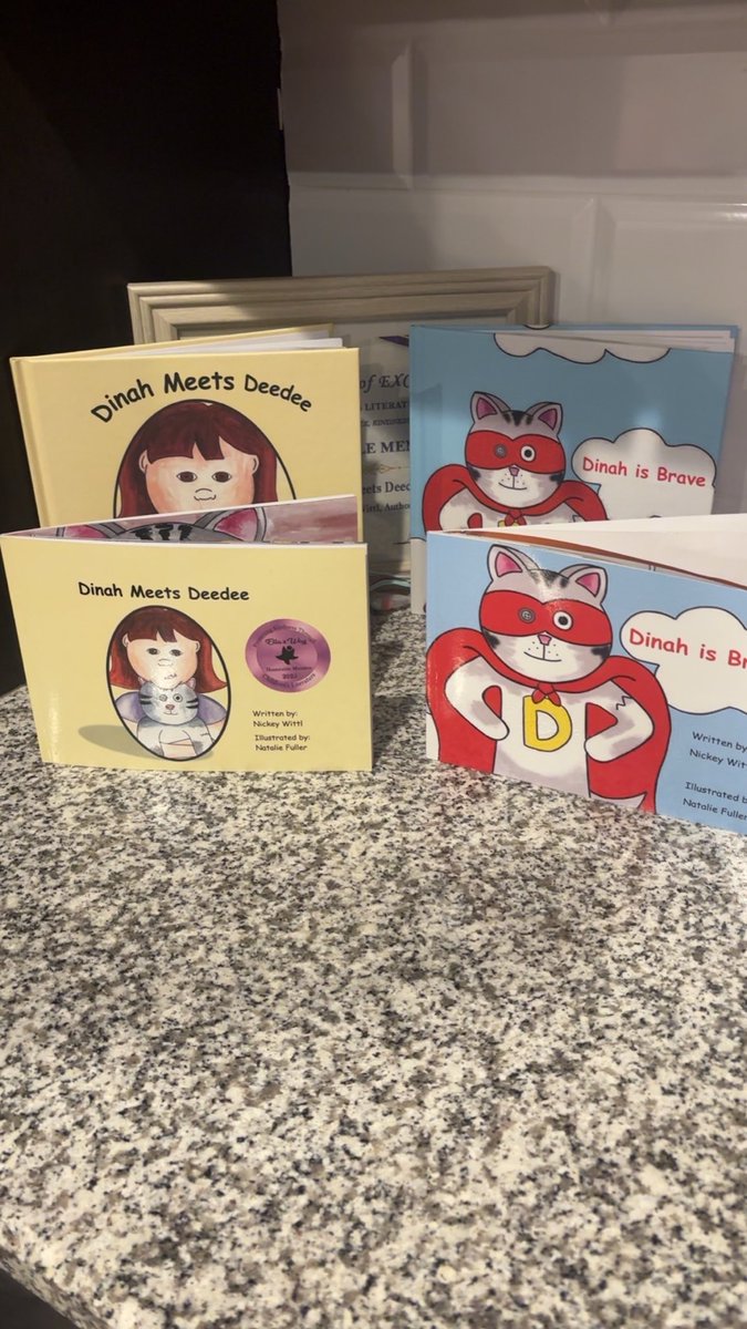 nic013Z's tweet photo. All of my books! Be on the lookout for Book 3- Dinah at the Donut Shop- coming soon Spring 2026!! 📚
#childrensbook #author https://t.co/OQ6U3NFqNA