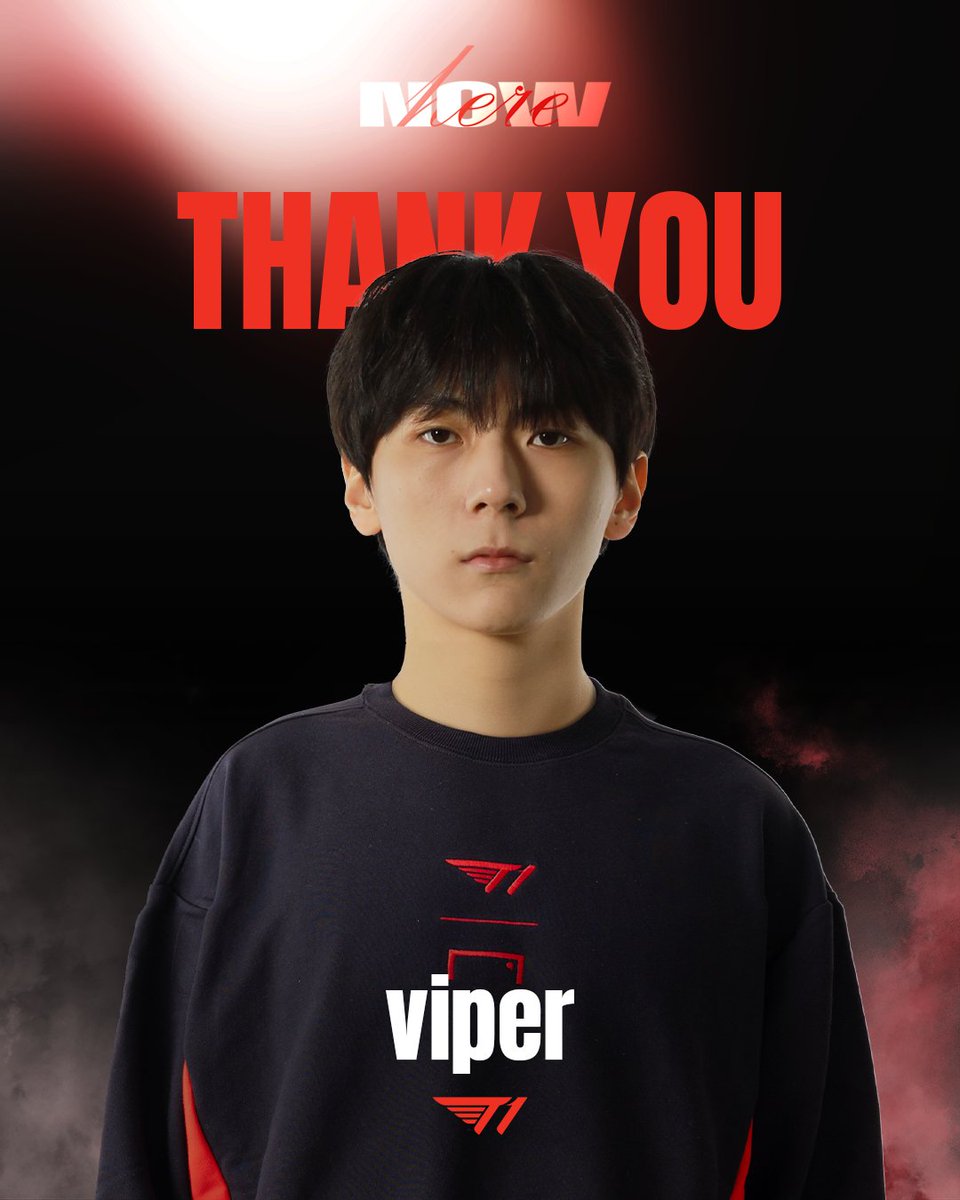 𝐓𝐡𝐚𝐧𝐤 𝐲𝐨𝐮, 𝐯𝐢𝐩𝐞𝐫

T1 Overwatch 2팀의 'viper' 이정웅 선수와의 계약이 종료되었습니다.
T1과 동행해 준 'viper' 이정웅 선수에게 감사드리며, 새로운 여정을 T1도 진심으로 응원하겠습니다.

Today, we part ways with 'viper'.
We thank ‘viper’ for his time with T1 and sincerely