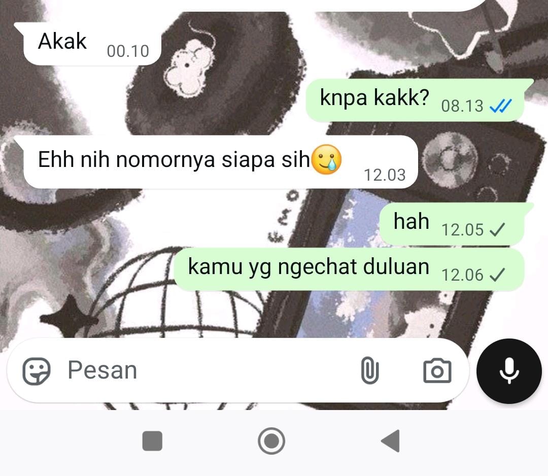 iyapp06's tweet image. para ba kalian pernah dapet chat kaya gini ga sih? ini aku dapet ga cuman 1/2 kali #zonauang