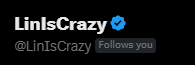 guys @liniscrazy followed me back on twitter this is huge :)