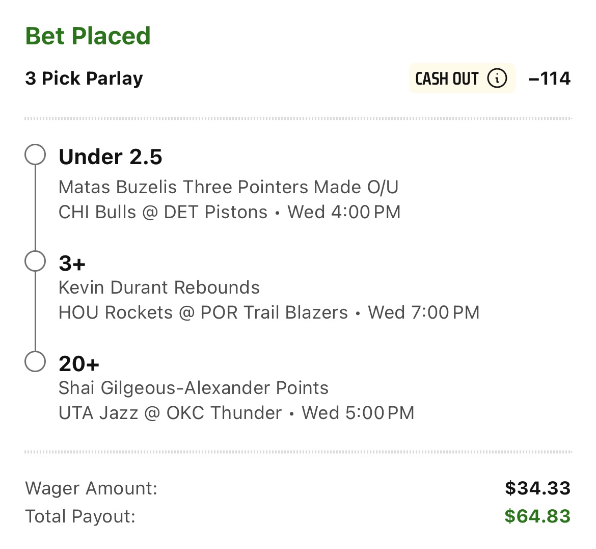 ProLineIQ's tweet image. 🚀 LADDER DAY 3 IS LIVE 🪜 ‼️

No chasing. Same discipline. Same goal. 
      Day 1     10 &amp;lt; 17.11 ✅ 
      Day 2    17.11 &amp;lt; 34.33 ✅ 
      Day 3    34.33 &amp;lt; 64.83 ? #LadderChallenge #SportsBettingX #NBA