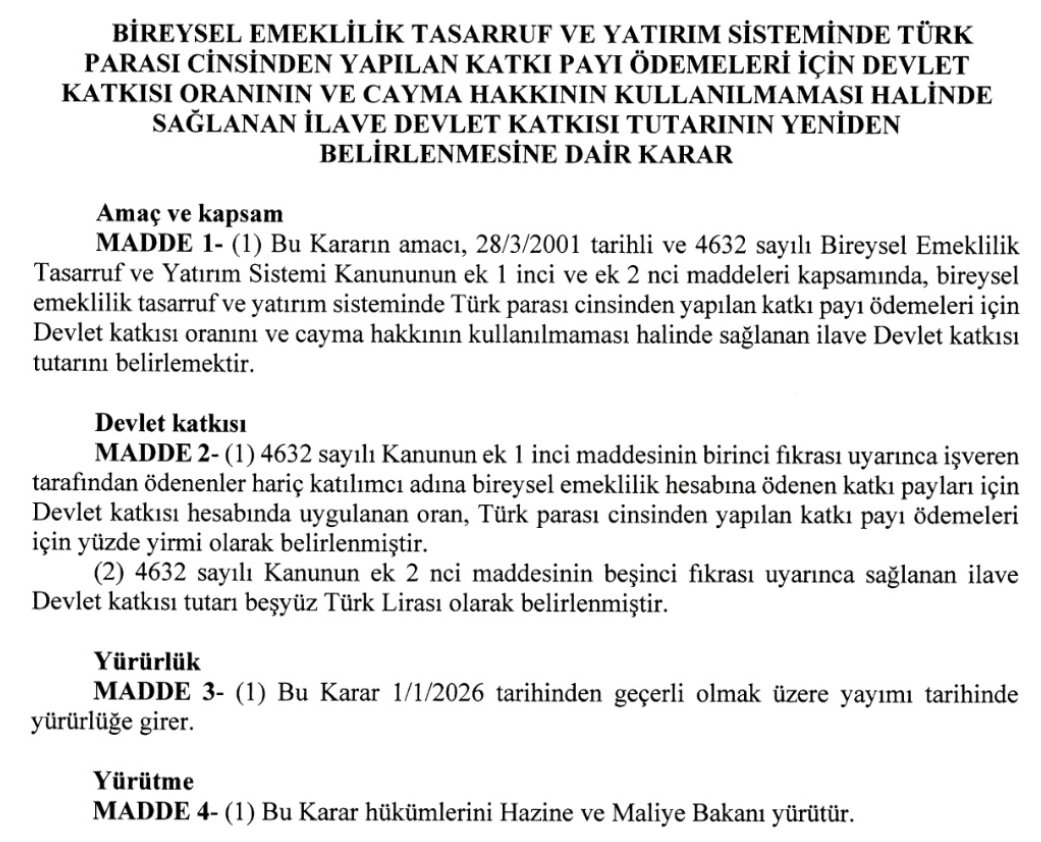 BES'deki en korkulan potansiyel tehlike gerçekleşmiş oldu böylelikle. Düşünün, 15 sene önce sisteme dahil olmuşsunuz ve kararınızda (o zaman 25% olan) devlet katkısının önemi büyük. Bir gecede mevzuat değişiyor yani değişebiliyor. Yarın da sistemden ayrılma yaşının 56'dan 75'e