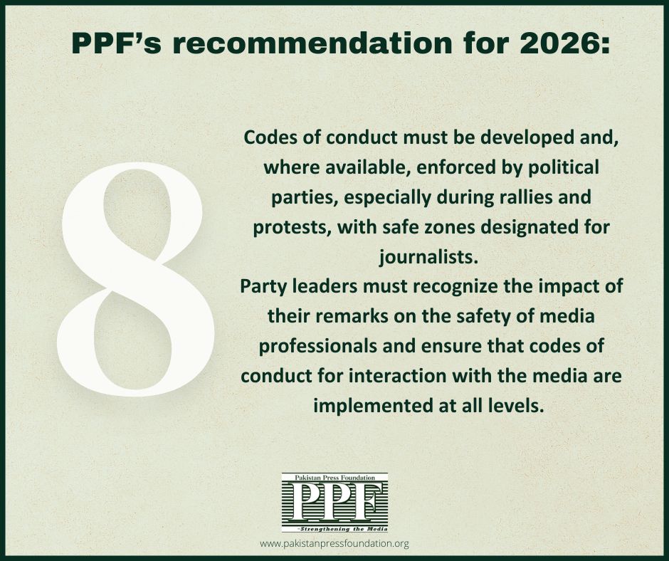 As observed in recent years, often the action against journalists comes in the form of remarks by political leadership against individual journalists. 

Read: pakistanpressfoundation.org/ppf-calls-for-…