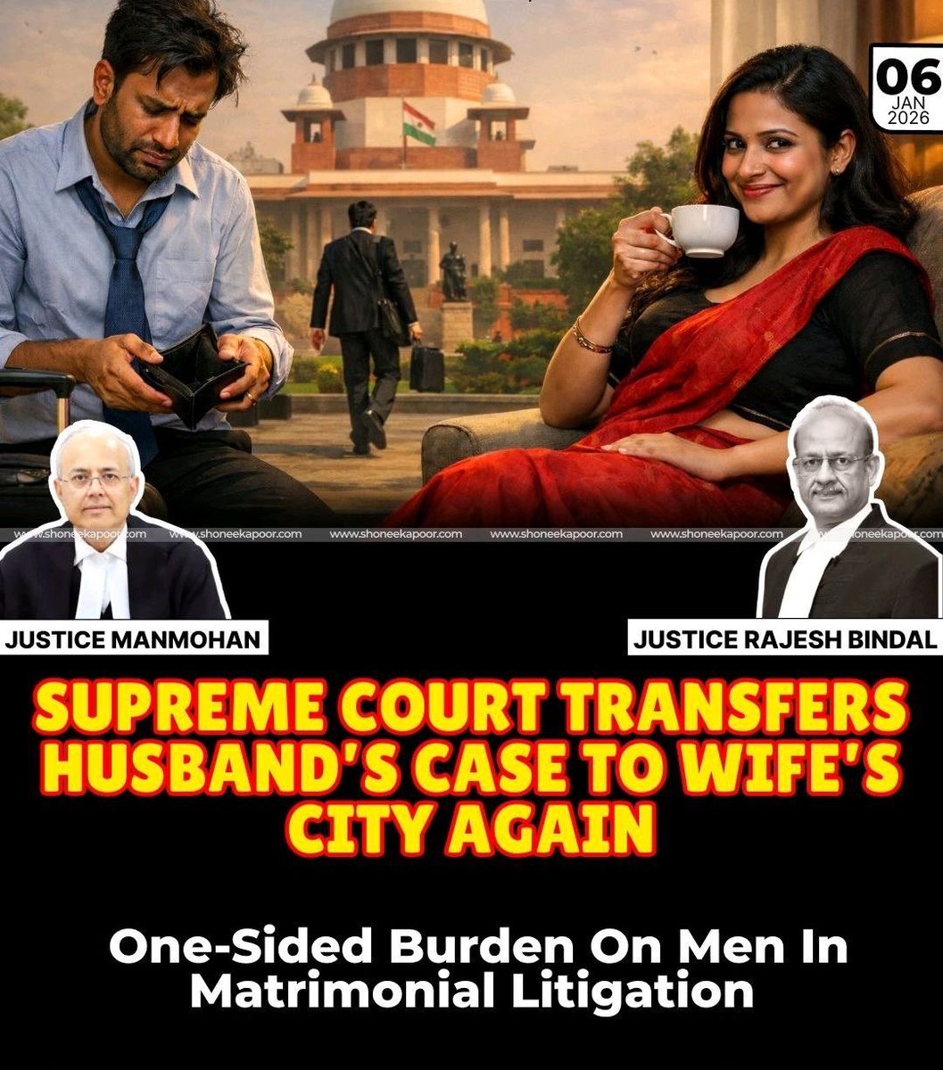 That’s why we always tell husbands:
Don’t file a Divorce/RCR thinking she’ll get harassed by coming to court at his place.

This is the reality.
The husband bleeds for his own case.
New advocate.
Travel expenses.
And most importantly — litigation fees to the wife.

And yes, don’t
