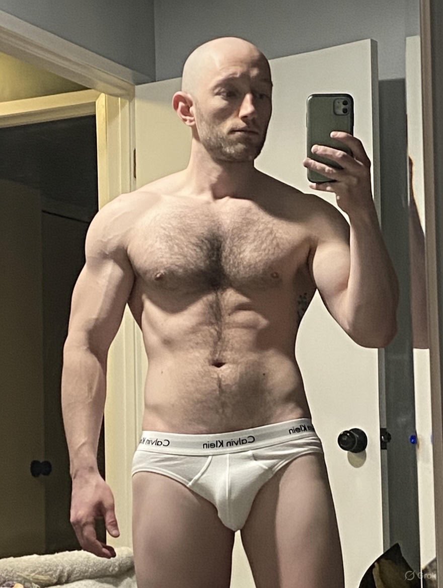 SamsonMC's tweet photo. Tighty whities #gay #underwear #bald #shirtless https://t.co/d6ua8y4oPD