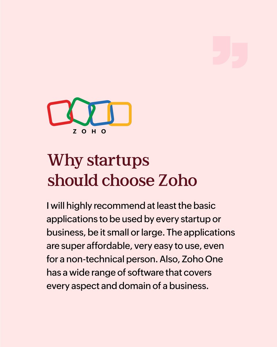 Zoho for Startups tweet media